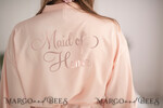 Brautjungfer/Trauzeuge Box HOCHZEITSROBE  
 Satin Hochzeitsrobe mit goldfarbener Schrift. Geschenk für die Trauzeugin; Wirst du mein Brautjungfer Geschenk?7