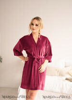 NEWLY WEDS COUPLE GIFTS Bride gifts Burgundy wedding robe for Bride and Bridesmaids , Elegant Mauve Burgundy Wedding, Bridesmaid Bride Robe4