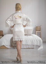 NEWLY WEDS COUPLE GIFTS Bride gifts Personalized Bride Present, Satin Bridal Robe4