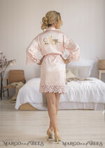 FRISCH VERHEIRATETES PAAR GESCHENKE Brautgeschenke Romantisches Paar Geschenk, Braut Blush Pink Kimono5