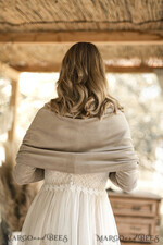 BRIDE bolero, robes, garter WEDDING BOLERO & SHRUGS jacket or blouse, classy wedding bolero, beige wedding jacket, detachable long sleeve5