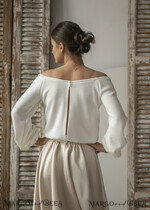 BRIDE bolero, robes, garter WEDDING BOLERO & SHRUGS Wedding Bolero Long Sleeve, Wedding Puff Sleeve Shrug, Bridal wedding Coverup,  Wedding Dress Topper, Bridal Capelet14