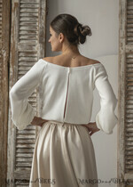 BRIDE bolero, robes, garter WEDDING BOLERO & SHRUGS Wedding Bolero Long Sleeve, Wedding Puff Sleeve Shrug, Bridal wedding Coverup,  Wedding Dress Topper, Bridal Capelet14