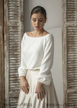 BRIDE bolero, robes, garter WEDDING BOLERO & SHRUGS Wedding Bolero Long Sleeve, Wedding Puff Sleeve Shrug, Bridal wedding Coverup,  Wedding Dress Topper, Bridal Capelet14