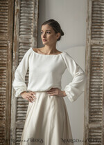 BRIDE bolero, robes, garter WEDDING BOLERO & SHRUGS Wedding Bolero Long Sleeve, Wedding Puff Sleeve Shrug, Bridal wedding Coverup,  Wedding Dress Topper, Bridal Capelet14