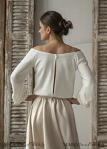 BRIDE bolero, robes, garter WEDDING BOLERO & SHRUGS Wedding Bolero Long Sleeve, Wedding Puff Sleeve Shrug, Bridal wedding Coverup,  Wedding Dress Topper, Bridal Capelet14