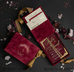 HOCHZEITS EINLADUNGEN Einladungen für VIP/ Boxeinladungen für Eltern Blush Pink Boxed Hochzeitseinladungset, 3D Gold Plexi Hochzeitseinladung Suite Luxusbox, elegante Boho Samt-Hochzeitskarten, maßgeschneiderte goldene Einladungen26