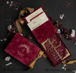 HOCHZEITS EINLADUNGEN Einladungen für VIP/ Boxeinladungen für Eltern Blush Pink Boxed Hochzeitseinladungset, 3D Gold Plexi Hochzeitseinladung Suite Luxusbox, elegante Boho Samt-Hochzeitskarten, maßgeschneiderte goldene Einladungen26