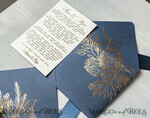 HOCHZEITS EINLADUNGEN Einladungen für VIP/ Boxeinladungen für Eltern Vip Marineblau Goldfolien-Hochzeitseinladungen in Samtbox, Plexi Glamour Hochzeitseinladungs-Set Luxusbox, Romantische Samt-Hochzeitseinladungen, Maßgeschneiderte Goldene Einladungen29
