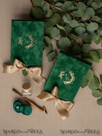 WEDDING INVITATIONS Invitations for VIP/ boxed Invites for Parents Luxury Gold Foil Wedding Invitation Box, Boxed Plexi glass wedding invitations, Elegant green Velvet Wedding Cards, Bespoke Golden Wedding Stationery, Mirror gold Invitations12