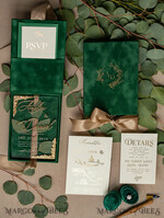 WEDDING INVITATIONS Invitations for VIP/ boxed Invites for Parents Luxury Gold Foil Wedding Invitation Box, Boxed Plexi glass wedding invitations, Elegant green Velvet Wedding Cards, Bespoke Golden Wedding Stationery, Mirror gold Invitations12