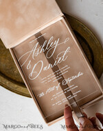 WEDDING INVITATIONS Invitations for VIP/ boxed Invites for Parents Luxury Gold Foil Wedding Invitations in velvet box, Plexi Glamour Wedding Invitation Suite Luxury Box, Romantic Velvet Wedding Cards, Bespoke Golden Invites27