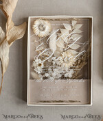 WEDDING INVITATIONS Invitations for VIP/ boxed Invites for Parents Natural Dried Flowers Wedding Invitations in velvet box, Plexi Glamour Boxed Wedding Invitation Suite Luxury, Romantic Velvet Wedding Cards, Bespoke Golden Invites41