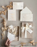 WEDDING INVITATIONS Invitations for VIP/ boxed Invites for Parents Natural Dried Flowers Wedding Invitations in velvet box, Plexi Glamour Boxed Wedding Invitation Suite Luxury, Romantic Velvet Wedding Cards, Bespoke Golden Invites41