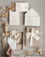 WEDDING INVITATIONS Invitations for VIP/ boxed Invites for Parents Natural Dried Flowers Wedding Invitations in velvet box, Plexi Glamour Boxed Wedding Invitation Suite Luxury, Romantic Velvet Wedding Cards, Bespoke Golden Invites41