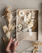 WEDDING INVITATIONS Invitations for VIP/ boxed Invites for Parents Natural Dried Flowers Wedding Invitations in velvet box, Plexi Glamour Boxed Wedding Invitation Suite Luxury, Romantic Velvet Wedding Cards, Bespoke Golden Invites41