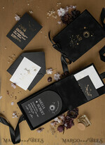 WEDDING INVITATIONS Invitations for VIP/ boxed Invites for Parents Arch Acrylic  Wedding Invitations in velvet box, Black Plexi Glamour Wedding Invitation Suite Luxury Box, Moon Stars Elegant Velvet Wedding Cards16