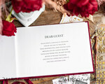HOCHZEITS-GÄSTEBÜCHER Samtkissen Instax Gästebuch Luxuriöses burgunderfarbens Instax-Velours-Hochzeitsgäste Buch Gold, großes Sofort-Hochzeitsgäste Buch, Marsala Polaroid-Velours-Gästebuch9