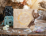 HOCHZEITS-GÄSTEBÜCHER Samtkissen Instax Gästebuch Boho Nude Instax Samt Hochzeits-Gästebuch Gold, Großes Sofort-Hochzeits-Gästebuch, Polaroid Samt-Gästebuch Beige Golden Hochzeit10
