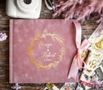 HOCHZEITS-GÄSTEBÜCHER Samtkissen Instax Gästebuch Boho Blush Pink Instax Samt Hochzeitsgäste Buch Gold, Großes Sofort Hochzeitsgäste Buch, Polaroid Samt Gästebuch Pink Goldene Hochzeit9