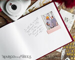 HOCHZEITS-GÄSTEBÜCHER Samtkissen Instax Gästebuch Boho Burgunder Instax Samt Hochzeits Gästebuch Gold, großes Instant Hochzeits Gästebuch, kastanienbraunes Polaroid Samt Gästebuch Marsala golden Hochzeit8