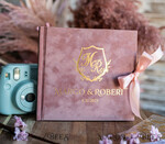 HOCHZEITS-GÄSTEBÜCHER Samtkissen Instax Gästebuch Boho Blush Pink Instax Samt Hochzeits-Gästebuch Gold, Großes Sofort-Hochzeits-Gästebuch, Polaroid Samt-Gästebuch Pink Golden Hochzeit11