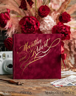 HOCHZEITS-GÄSTEBÜCHER Samtkissen Instax Gästebuch Luxuriöses Instax Samt Hochzeits-Gästebuch Gold, großes Instant Hochzeits-Gästebuch, Polaroid Samt-Gästebuch Oliven-Toskana-Hochzeit10