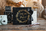 HOCHZEITS-GÄSTEBÜCHER Samtkissen Instax Gästebuch Schwarzes Boho Instax Samt Hochzeitsgästebuch Gold, Schwarzes Sofort-Hochzeitsgästebuch, Polaroid Samt Gästebuch Schwarzes Goldenes Hochzeitsbuch.8