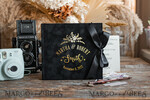 HOCHZEITS-GÄSTEBÜCHER Samtkissen Instax Gästebuch Schwarzes Boho Instax Samt Hochzeits-Gästebuch Gold, Schwarzes Instant Hochzeits-Gästebuch, Polaroid Samt Gästebuch Schwarz Golden Hochzeit8