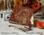 HOCHZEITS-GÄSTEBÜCHER Samtkissen Instax Gästebuch Terrakotta Gold personalisiertes Gästebuch für Hochzeiten und Acryl-Instax-Schild, Samt-Erinnerungsfotobuch und klares Schildset für die Herbsthochzeit, Polaroid-Samt-Gästebuch und Plexi-Instax-Schild-Set.29