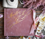 HOCHZEITS-GÄSTEBÜCHER Samtkissen Instax Gästebuch Boho Blush Pink Instax Samt Hochzeits-Gästebuch Gold, großes Instant Hochzeits-Gästebuch, Polaroid Samt-Gästebuch Pink Golden Hochzeit9