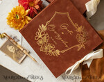 WEDDING GUEST BOOKS Velvet Instax Guestbook terracotta Gold  Presonalised Wedding Guest Book, Velvet Memory Photo  Fall Wedding , Luxury Wedding Guest Book, Polaroid velvet Guest book17