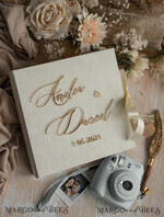 WEDDING GUEST BOOKS alternative guest book  Alternative Guestbook Wedding Mad Lib Sheets in Velvet Box Marriage advice mad lib Box Instax Leave a Note to Bride & Groom Personalised Box16