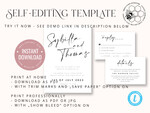 TEMPLETT  
 Hochzeits Einladung Download Moderne Hochzeits Einladungsvorlage, Sofortdownload Boho Hochzeitskarten, Einfache Hochzeits Einladung Druckbare Vorlage Rustikale Einladungen7