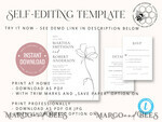 TEMPLETT  
 Hochzeits Einladung Download Feine Kunst Hochzeits Einladungsvorlage, Sofortiger Download Boho Hochzeitskarten, Einfache Hochzeits Einladung druckbare Vorlage, Elegante Einladungen7