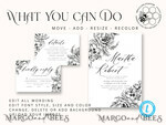TEMPLETT wedding invitation download Modern wedding invitation template, Instant download Elegant Wedding Invites, Simple Wedding Invitation Printable Template Invitations7