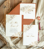 TEMPLETT wedding invitation download Fine art gold  wedding invitation template, Instant download Boho Wedding Invites,  Invitation Printable Template Elegant Invites9