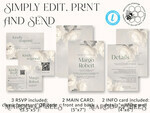 TEMPLETT  
 Hochzeits Einladung Download Elegante Vintage Rosen Malerei Öl Hochzeitskarten Set Vorlage, Sofortiger Download Druckbare Einladungen Heimdruck, Einfache Hochzeitskarten10