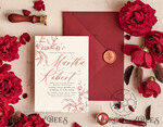 TEMPLETT wedding invitation download Maroon Fall wedding invitation template, Instant download Boho Wedding Invites Autumn Burgundy Invitation Printable Template Simple Fine Art9