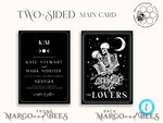 TEMPLETT wedding invitation download Black wedding invitation template, Instant download tarot Wedding Invites, Goth Wedding Invitation Printable Template, skeleton invites16
