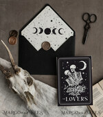 TEMPLETT wedding invitation download Black wedding invitation template, Instant download tarot Wedding Invites, Goth Wedding Invitation Printable Template, skeleton invites16