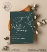 TEMPLETT wedding invitation download Modern wedding invitation template, Instant download Boho Wedding Invites, Simple Wedding Invitation Printable Template Fine Art Invitations6