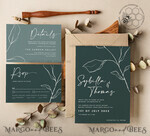 TEMPLETT wedding invitation download Modern wedding invitation template, Instant download Boho Wedding Invites, Simple Wedding Invitation Printable Template Fine Art Invitations6