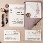 TEMPLETT wedding invitation download Minimalist wedding invitation template Instant download, Printable Invites For Home Printing, Beige wedding invitation Set template8