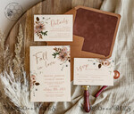 TEMPLETT wedding invitation download Boho fall wedding Invitations Set Template, Instant Download Printable Invites Home Printing, Terracotta Autumn Wedding Invitation Card Set7