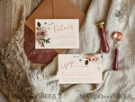 TEMPLETT wedding invitation download Boho fall wedding Invitations Set Template, Instant Download Printable Invites Home Printing, Terracotta Autumn Wedding Invitation Card Set7