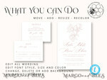TEMPLETT wedding invitation download Elegant Spring Blush wedding Invitation Suite with Photo Template Instant Download Printable Invites Home Printing Pink Modern Wedding Cards Set8