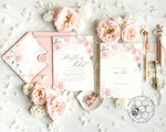 TEMPLETT wedding invitation download Elegant Rustic wedding Invitations Set Template, Instant Download Printable Invites Home Printing, Simple Boho Wedding Invitation Card Set10