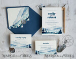 TEMPLETT wedding invitation download Blue Mountain wedding invitation template, Instant download Mountain Simple Wedding Invites, Forest Wedding Invitation Printable Template, Forest invites7