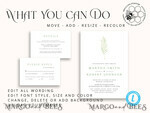 TEMPLETT wedding invitation download Sage Green wedding invitation template, Instant download Greenery Wedding Invites, Eucalyptus  Garden Wedding Invitation Printable6